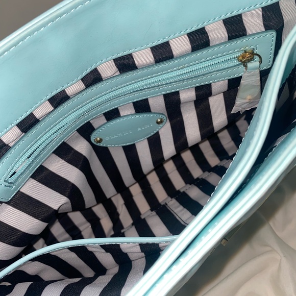 Gianni Bini Lucy Light Blue Shoulder Bag with Bow Detail - Picture 6 of 8